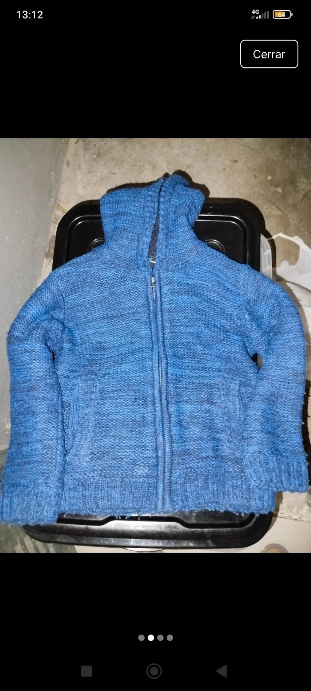 Chaqueta de punto grueso y borreguito 110-116cm
